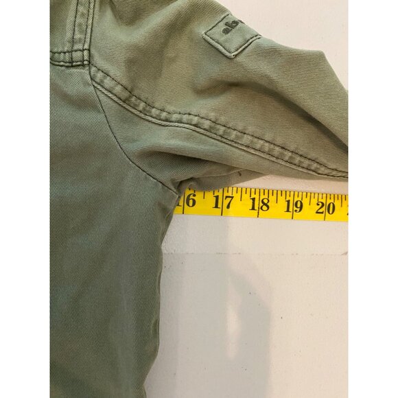 Abercrombie Kids Hooded Jacket With Patches Army Green Size 9/10 - Picture 8 of 11